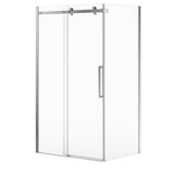 Halo Pro 48 x 32 x 78 3/4 in. 8mm Sliding Shower Door for Corner Installation with Clear glass in Chrome