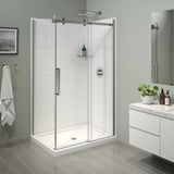 Halo Pro 48 x 36 x 78 3/4 in. 8mm Sliding Shower Door for Corner Installation with Clear glass in Chrome