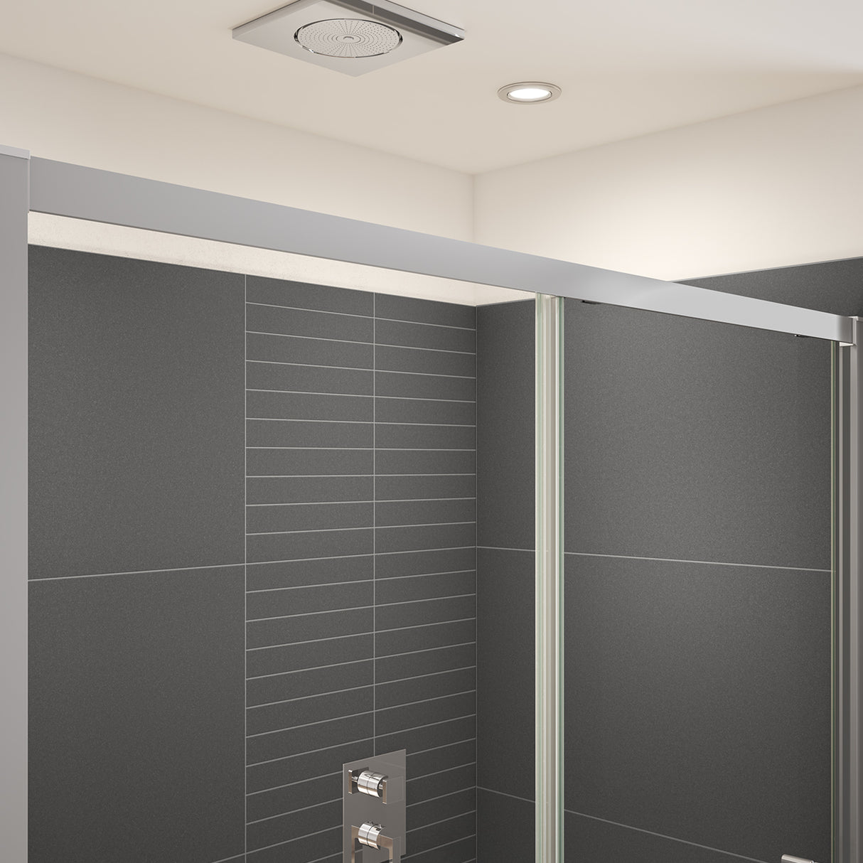 Connect Pro 55 ½-57 x 76 in. 6mm Sliding Shower Door for Alcove Installation with Clear glass in Chrome