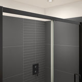 Connect Pro 55 ½-57 x 76 in. 6mm Sliding Shower Door for Alcove Installation with Clear glass in Chrome