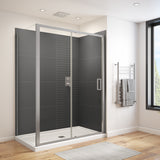 Connect Pro 57-58 ½ x 76 in. 6mm Sliding Shower Door for Alcove Installation with Clear glass in Chrome