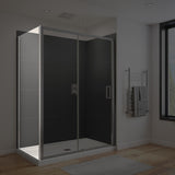 Connect Pro Return Panel for 36 in. Base with Clear glass in Chrome