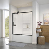 Connect 55 ½-57 x 57 in. 6mm Sliding Tub Door for Alcove Installation with Clear glass in Chrome