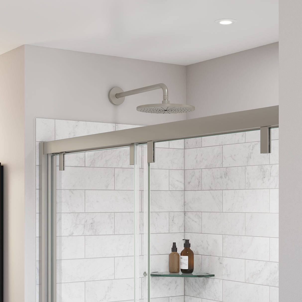 Uptown 56-59 x 58 in. 8 mm Bypass Tub Door for Alcove Installation with Clear glass in Chrome