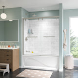 Uptown 56-59 x 58 in. 8 mm Bypass Tub Door for Alcove Installation with Clear glass in Chrome