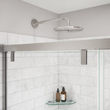 Uptown 44-47 x 76 in. 8 mm Sliding Shower Door for Alcove Installation with Clear glass in Chrome