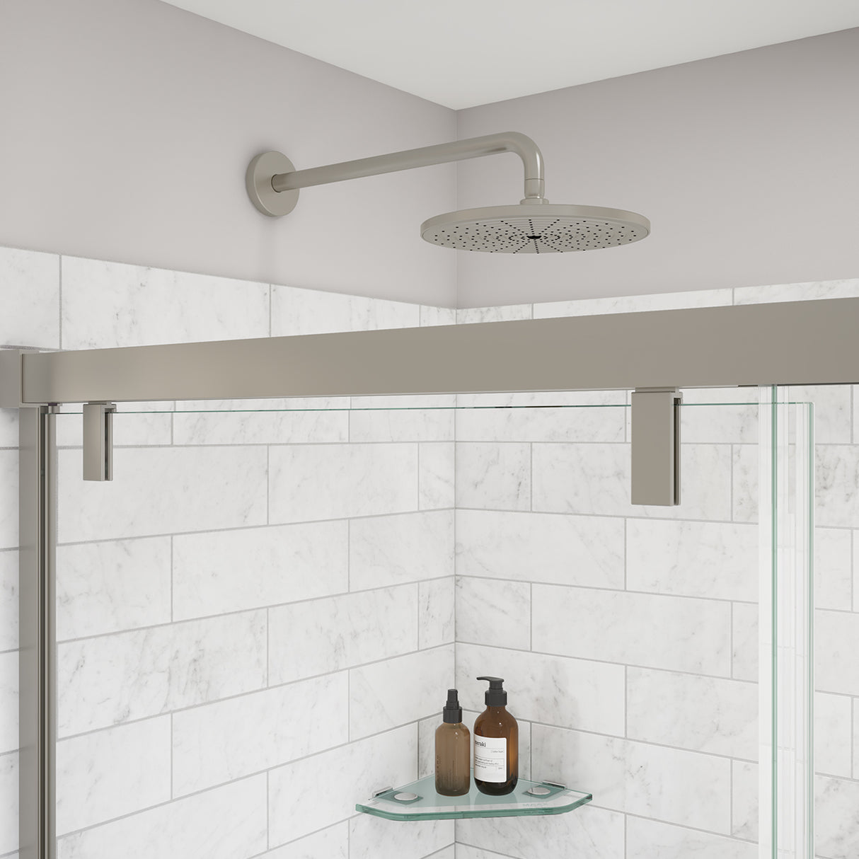 Uptown 44-47 x 76 in. 8 mm Sliding Shower Door for Alcove Installation with Clear glass in Chrome