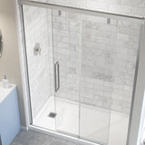 Uptown 56-59 x 76 in. 8 mm Sliding Shower Door for Alcove Installation with Clear glass in Chrome