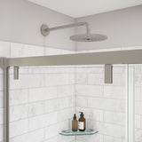 Uptown 56-59 x 76 in. 8 mm Sliding Shower Door for Alcove Installation with Clear glass in Chrome