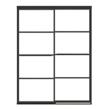 Incognito 76 Shaker 56-59 x 76 in. 8mm Bypass Shower Door for Alcove Installation with Shaker glass in Matte Black