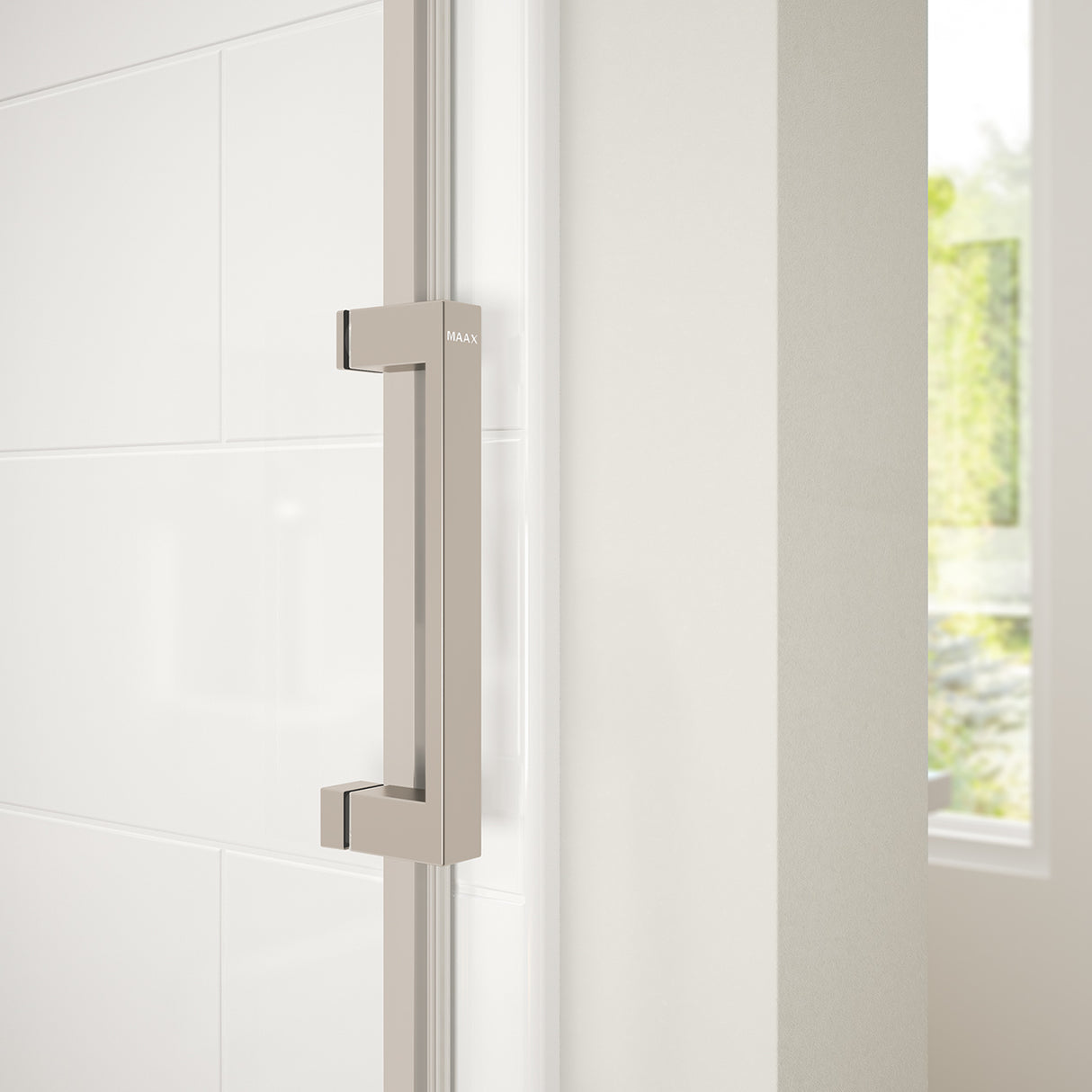 Revelation Square 44-47 x 70 ½-73 in. 8mm Bypass Shower Door for Alcove Installation with Clear glass in Chrome