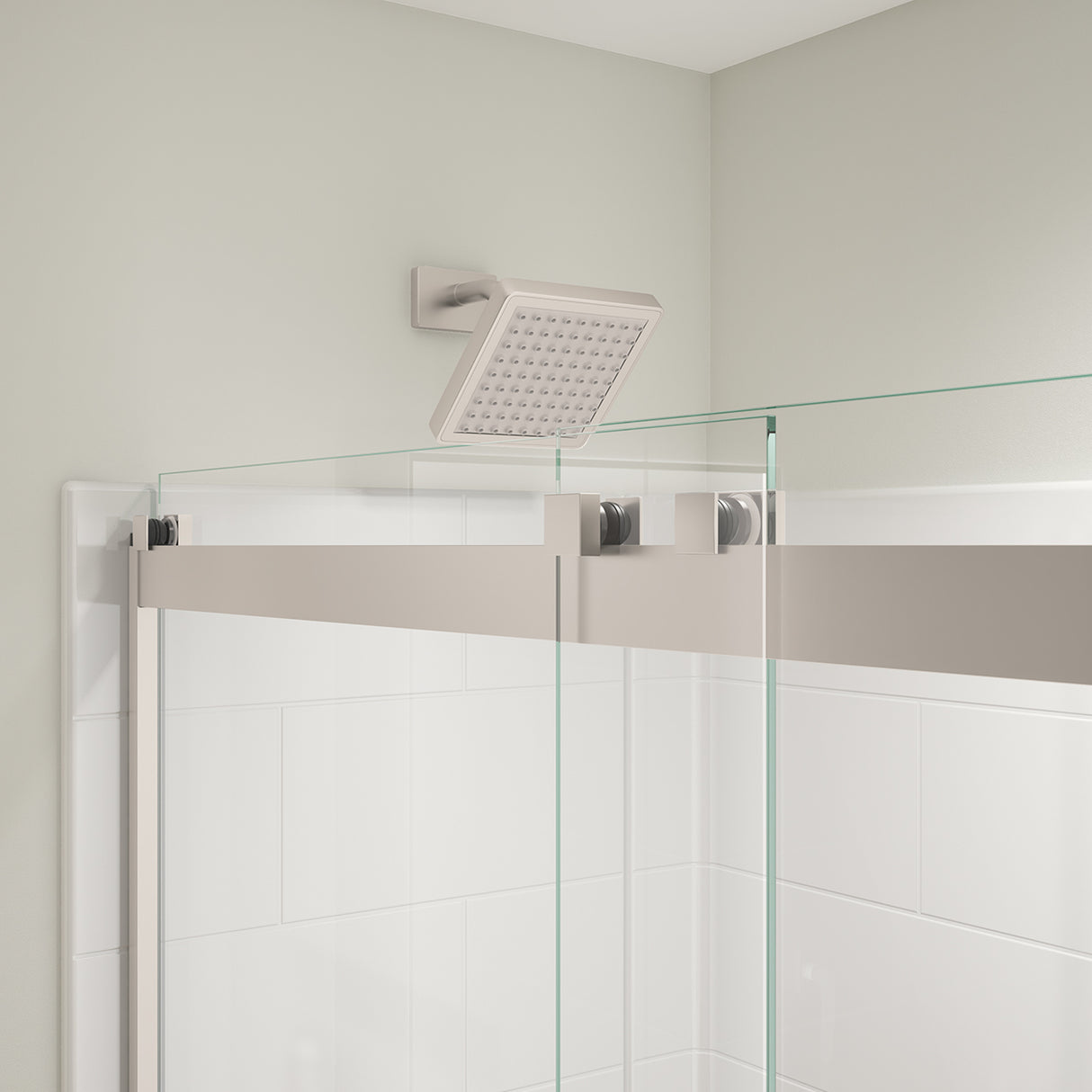 Revelation Square 56-59 x 70 ½-73 in. 8mm Bypass Shower Door for Alcove Installation with Clear glass in Chrome