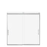 Revelation Square 56-59 x 56 ¾-59 ¼ in. 8mm Bypass Tub Door for Alcove Installation with Clear glass in Chrome