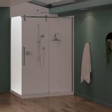 Nebula Return Panel for 36 in. Base with Clear glass in Chrome