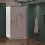 Nebula Return Panel for 36 in. Base with Clear glass in Chrome