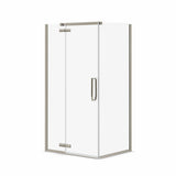 Link Rectangular 42 x 34 x 75 in. 8mm Pivot Shower Door for Corner Installation with Clear glass in Chrome
