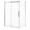 Halo Pro GS Return Panel for 36 in. Base with GlassShield glass in Chrome