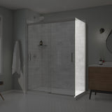 Incognito 76 Return Panel for 32 in. Base with Clear glass in Chrome