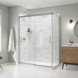 Incognito 76 Return Panel for 32 in. Base with Clear glass in Chrome