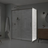 Incognito 76 Return Panel for 32 in. Base with Clear glass in Chrome