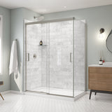 Incognito 76 Return Panel for 36 in. Base with Clear glass in Chrome