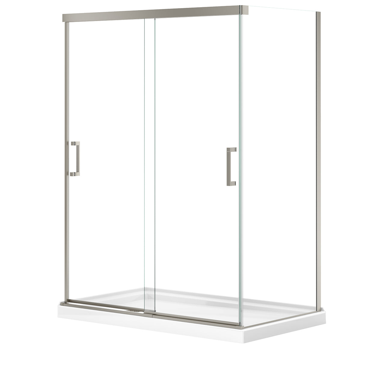 Incognito 76 Return Panel for 36 in. Base with Clear glass in Chrome