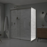 Incognito 76 Return Panel for 36 in. Base with Clear glass in Chrome