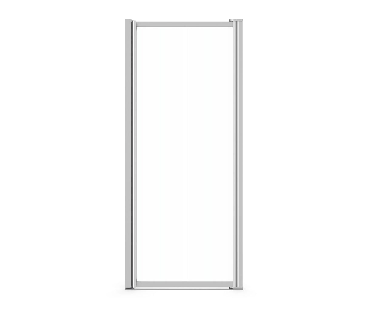 Pivolok 25-26 ¾ x 64 ½ in. Pivot Shower Door for Alcove Installation with Clear glass in Chrome