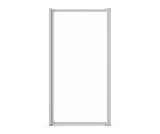 Pivolok 33-34 ¾ x 64 ½ in. Pivot Shower Door for Alcove Installation with Clear glass in Chrome