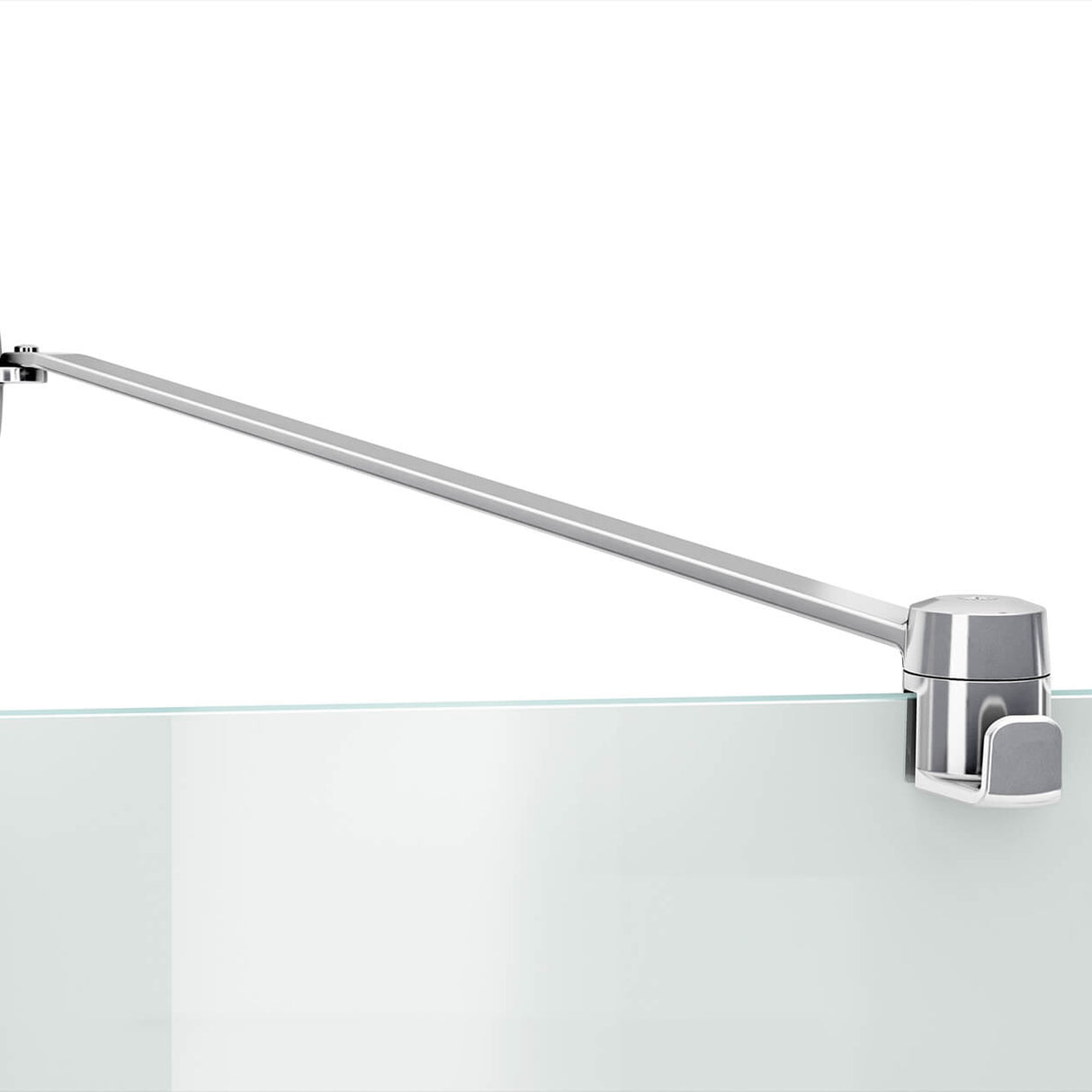 Reveal 71 Return Panel for 34 in. Base with Clear glass in Chrome