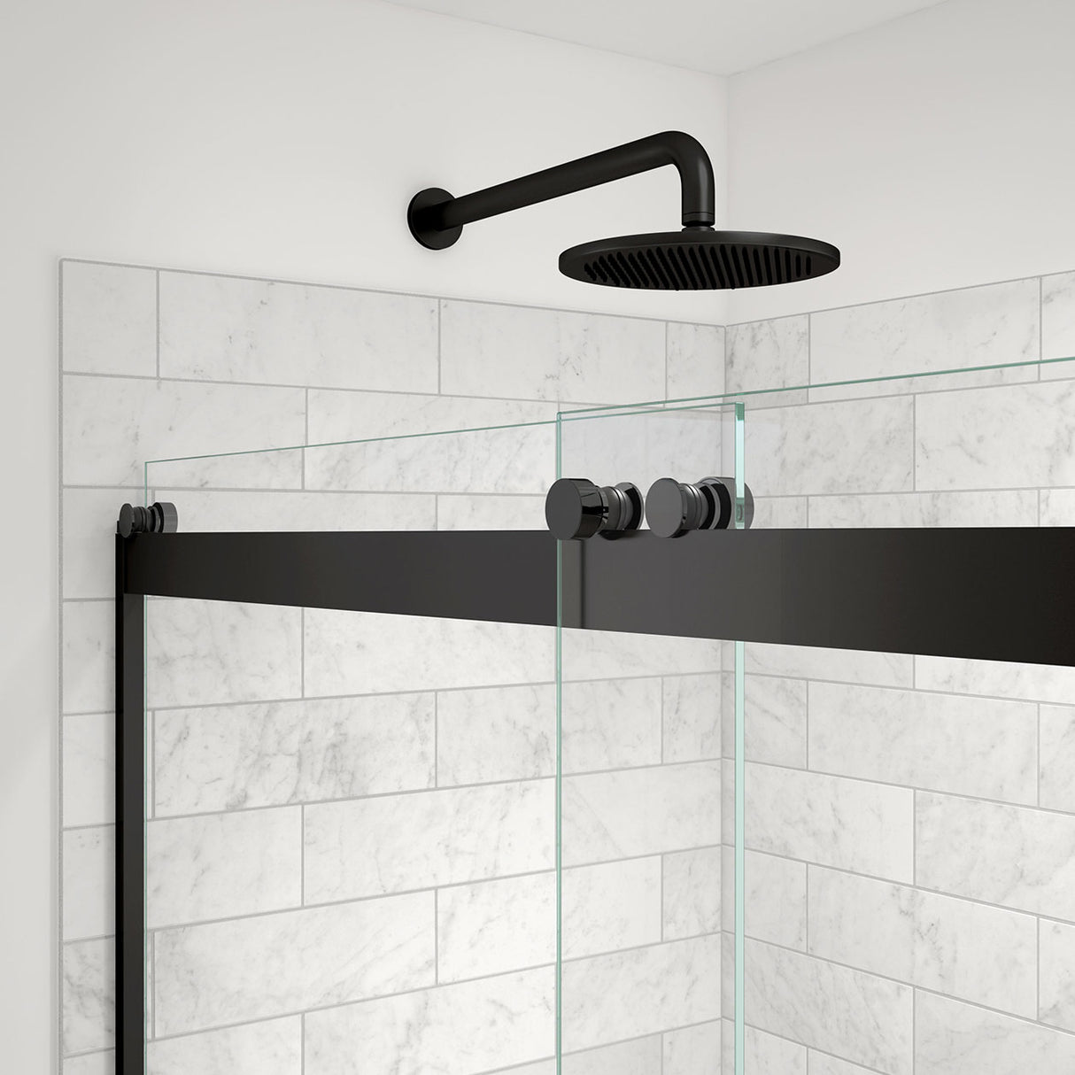 Revelation Round 44-47 in. x 70 ½-73 in. 6 mm Bypass Shower Door for Alcove Installation with Clear glass in Chrome