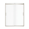 Revelation Round 56-59 in. x 70 ½-73 in. 6 mm Bypass Shower Door for Alcove Installation with Clear glass in Chrome