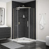 Link Curve Neo-angle 40 x 40 x 75 in. 8mm Pivot Shower Door for Corner Installation with Clear glass in Chrome