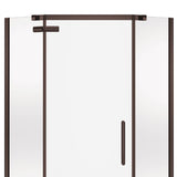 Hana Neo-angle 38 x 38 x 75 in. 8mm Pivot Shower Door for Corner Installation with Clear glass in Chrome