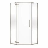 Hana Neo-angle 38 x 38 x 75 in. 8mm Pivot Shower Door for Corner Installation with Clear glass in Chrome