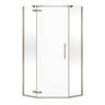Hana Neo-angle 38 x 38 x 75 in. 8mm Pivot Shower Door for Corner Installation with Clear glass in Chrome