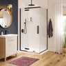 Hana Rectangular 42 x 34 x 75 in. 8mm Pivot Shower Door for Corner Installation with Clear glass in Chrome