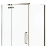 Hana Rectangular 42 x 34 x 75 in. 8mm Pivot Shower Door for Corner Installation with Clear glass in Chrome