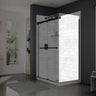 Duel and Inverto Return Panel for 32 in. Base with Clear glass in Chrome