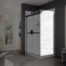 Duel and Inverto Return Panel for 36 in. Base with Clear glass in Chrome