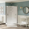 Radia Round 36 x 36 x 71 ½ in. 6 mm Sliding Shower Door for Corner Installation with Clear glass in Chrome