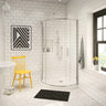 Radia Round 36 x 36 x 71 ½ in. 6 mm Sliding Shower Door for Corner Installation with Clear glass in Chrome