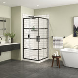 Radia Square 36 x 36 x 71 ½ in. 6 mm Sliding Shower Door for Corner Installation with Clear glass in Chrome