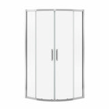 Radia Neo-round 38 x 38 x 71 ½ in. 6 mm Sliding Shower Door for Corner Installation with Clear glass in Chrome