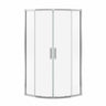 Radia Neo-round 38 x 38 x 71 ½ in. 6 mm Sliding Shower Door for Corner Installation with Clear glass in Chrome