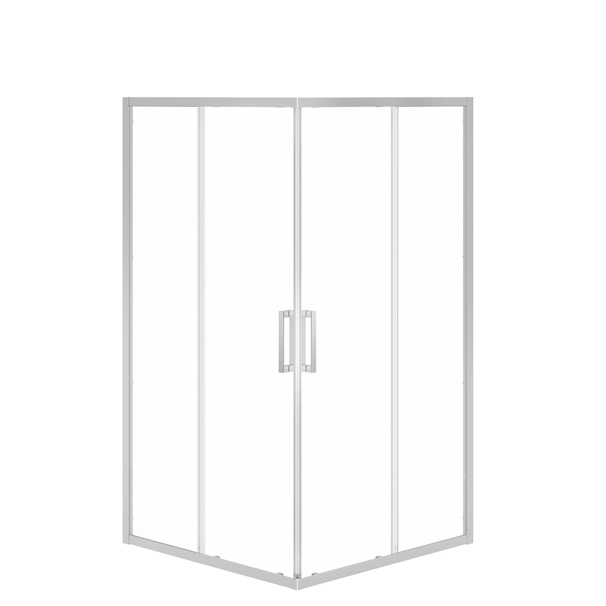 Radia Square 42 x 42 x 71 ½ in. 6 mm Sliding Shower Door for Corner Installation with Clear Glass in Chrome