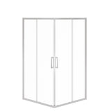 Radia Square 42 x 42 x 71 ½ in. 6 mm Sliding Shower Door for Corner Installation with Clear Glass in Chrome