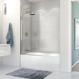 Edge Square 34 x 58 in. 8 mm Tub Screen for Alcove Installation with Clear glass in Chrome