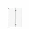 Edge Duo 42 x 58 in. 8 mm Pivot Tub Screen for Alcove Installation with Clear glass in Chrome