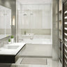 Edge Duo 42 x 58 in. 8 mm Pivot Tub Screen for Alcove Installation with Clear glass in Chrome